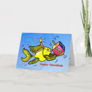 Carte de voeux comique de poissons Sparky "heureux