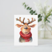 Carte de vœux comique de renne (Debout devant)