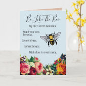 Carte de vœux comme l'abeille (Fleur jaune)