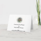 carte de voeux commune de grenouille (Dos)