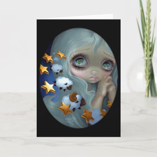 Carte de voeux "Compter les moutons" (Devant)