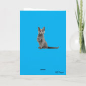 Carte de vœux cône de chat russe bleu mignon (Dos)