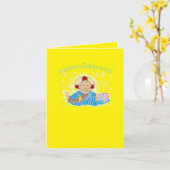 Carte de voeux / Confort en grec (Fleur jaune)