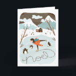 Carte de voeux congelée de vacances de lac<br><div class="desc"></div>