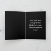 Carte de voeux continentale d'Afrique Noire et Ver (Intérieur)