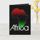 Carte de voeux continentale d'Afrique Noire et Ver (Fleur jaune)