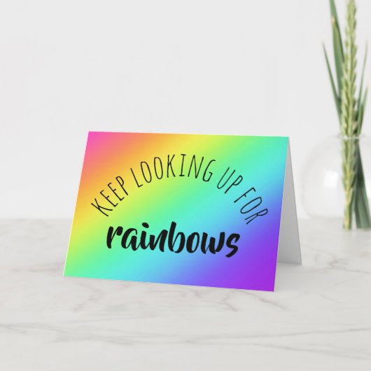 Carte de vœux Continuez de regarder vers le haut p (Devant)