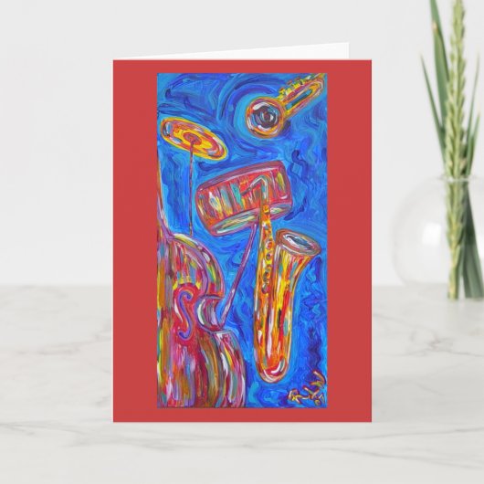 Carte de voeux - Cool Blue Jazz (Devant)