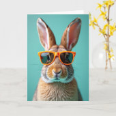 Carte de vœux Cool Furry Friend (Fleur jaune)