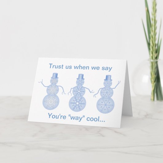 Carte de voeux cool Snowman (Devant)