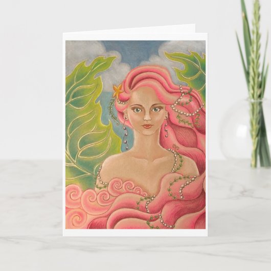 Carte de voeux Coral Mermaid (Devant)