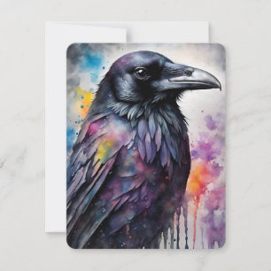 Carte de voeux Corbeau corbeau vintage