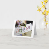 Carte de voeux coréenne de l'ours de nounours (Fleur jaune)