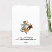 Carte de voeux Corgi Christmas Tree (Dos)