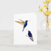 Carte de voeux Coronet Hummingbirds (Fleur jaune)