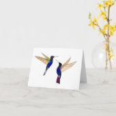 Carte de voeux Coronet Hummingbirds (Fleur jaune)