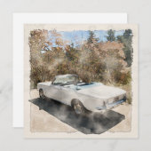 Carte de voeux corvair convertible 1964 (Devant / Derrière)