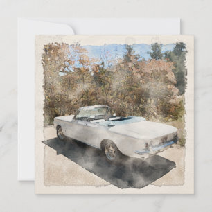 Carte de voeux corvair convertible 1964