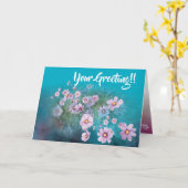 carte de vœux cosmos fleur sauvage (Fleur jaune)