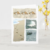 Carte de voeux côtière vierge (Fleur jaune)