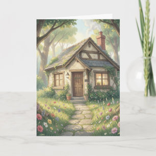 Carte de vœux Cottage Bois de Contes – Cosy