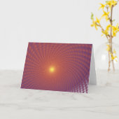 Carte de voeux Coucher de soleil (Fleur jaune)