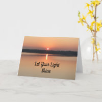 Carte de vœux coucher de soleil Laissez briller vo