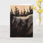 Carte de voeux Country Road "Rock Cliff #9" (Fleur jaune)