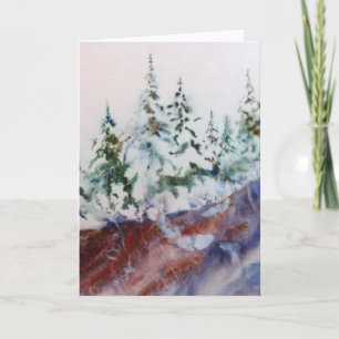 Carte de voeux Country Road "Snow Morning"
