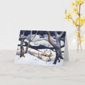 Carte de voeux Country Road "Snow on Elk River" (Fleur jaune)