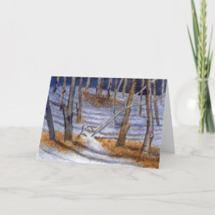 Carte de voeux Country Road "Snow Shadows"