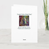 Carte de vœux « Couple sous un arbre violet » (Dos)