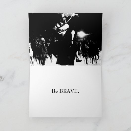 Carte de voeux courageuse. (Intérieur)