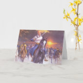 Carte de voeux courageuse. (Fleur jaune)