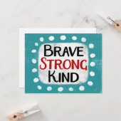 Carte de voeux courageuse (Devant/Arrière en situation)