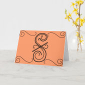 Carte de voeux courbe (Fleur jaune)