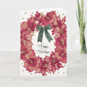 Carte de vœux Couronne de fleurs d'Hibiscus de Fêt (Devant)