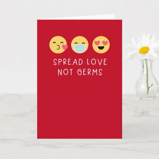 Carte de voeux Covid Emoji Valentine (Petite plante)