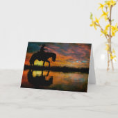 Carte de vœux cowboy (Fleur jaune)