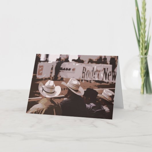 Carte de voeux Cowboy Casquettes Howdy (Devant)