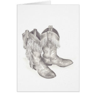 Carte de voeux Cowboy Fringed Boots
