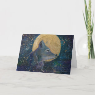 Carte de voeux Coyote Moon de Maureen A. Girard