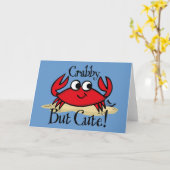 Carte De Voeux Crabby Mais Mignonne (Fleur jaune)