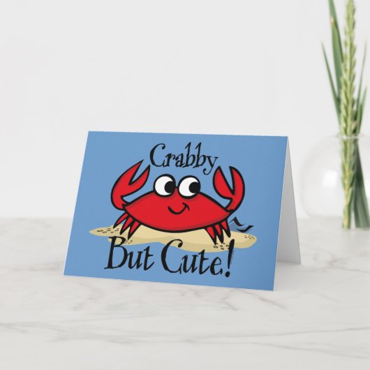 Carte De Voeux Crabby Mais Mignonne (Devant)