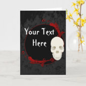 Carte de voeux crâne (Fleur jaune)