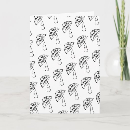 carte de vœux crâne de champignon (Devant)