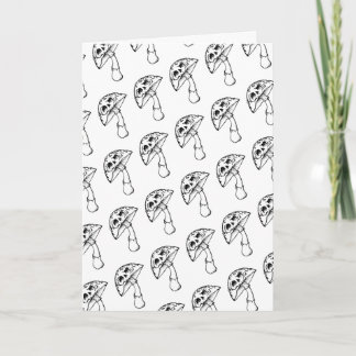 carte de vœux crâne de champignon