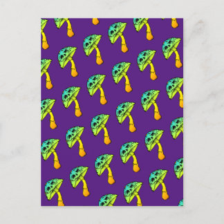 carte de voeux crâne de champignons