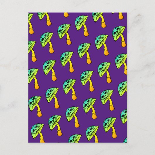 carte de voeux crâne de champignons (Devant)