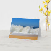Carte de voeux Crashing Ocean Waves (Fleur jaune)